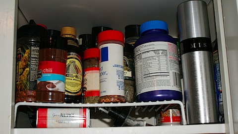 Nesting…through the spice cabinet