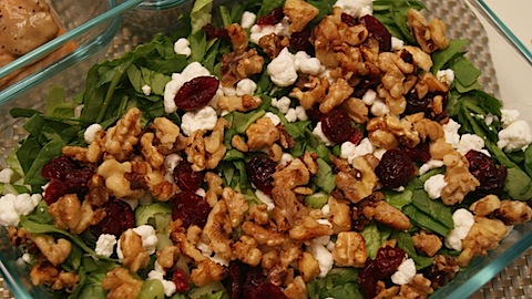 Spinach Walnut Goat Cheese Salad