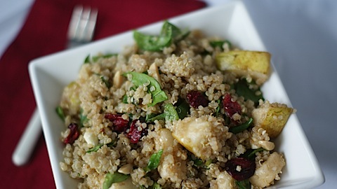 Quinoa with Pear, Cranberries and Almonds