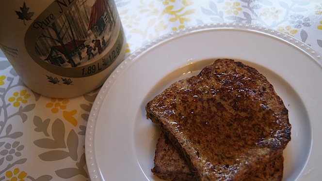 Skinny French Toast with Flax Bread