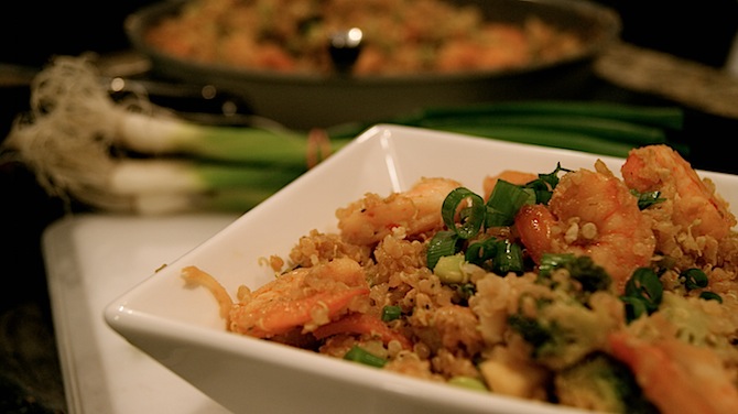 Healthy Fried Rice with Shrimp