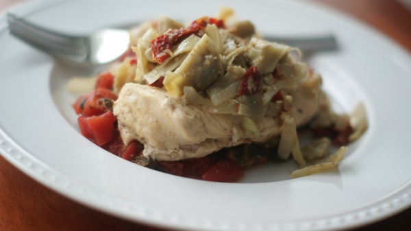 Chicken with Artichokes and Spinach